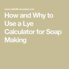 How and Why to Use a Lye Calculator for Soap Making Soap Recipe, Food Names, Recipe Details, Soap Recipes, Base Foods, Fatty Acids, Soap Making, Bar Soap, Calculator