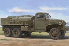 US GMC CCKW 750 Fuel Truck Battle Art, Wwii Vehicles, Cargo Truck, Half Doors, Fuel Truck, F22 Raptor, Army Truck, Ford Torino, Matte Paint