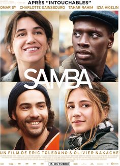 the movie poster for samba, starring actors from two different countries and their names