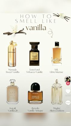 vanilla girl scents 💫 Vanilla Scent Combo, Celebrity Perfume, Perfume Collection Fragrance, Beauty Care, Body Care, Vanilla