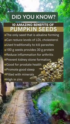 Pumpkin Seeds Benefits in 2022 | Food health benefits, Herbs for health, Pumpkin seeds benefits Seed Benefits, Health Heal, Home Health Remedies, Herbs For Health