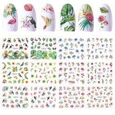 Nail Art ( free shipping over $19.99） — Page 5 — OSTTY Women Nail Art, Decals For Women, Almond Nail Art, Rose Sticker, Water Nails, Tattoo Paper, Flamingo Bird, Nail Tattoo