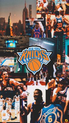 the new york nets basketball team collage is shown in this poster from their official website