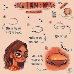 how to draw nose shapes for beginners with step by step drawing instructions and tips