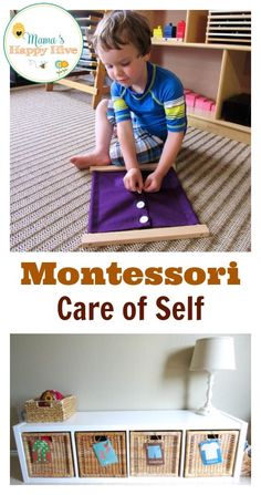 the montessoi care of self is an easy way to teach toddlers how to use