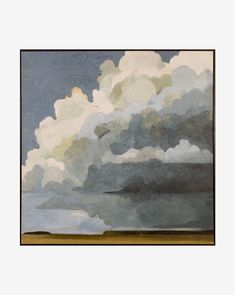 an oil painting of some clouds in the sky