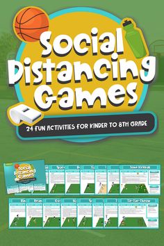 Social Distancing Games for Kids Games For Kindergarten, Catholic Schools Week, Doraemon Nobita, Pe Activities, Education Games, Youth Work, Summer Camp Activities, Physical Activities For Kids, Physical Education Activities