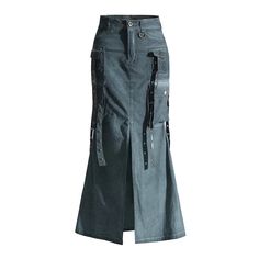 44492672073950|44492672106718|44492672139486 High Waist Punk Skirt With Pockets, Punk High Waist Skirt With Pockets, Punk Denim Skirt With Pockets, Blue Punk Bottoms With Pockets, High-waist Denim Blue Patchwork Skirt, Blue High Waist Cotton Cargo Skirt, High Waist Patchwork Blue Skirt, High Waist Blue Patchwork Skirt, Fitted Blue Mini Cargo Skirt