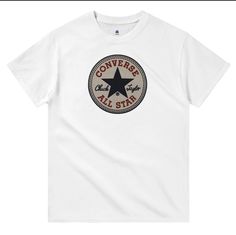 Converse AllStar Vintage Logo T-Shirt. Trendy Tees Brand . Star Vintage, Trendy Tees, Vintage T Shirts, Logo Vintage, Trendy Tee, Converse Chuck Taylor All Star, Converse All Star, Chuck Taylor All Star, Vintage Logo