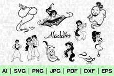 disney princess silhouettes and their names