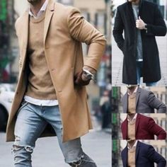 Long Cotton Coat, Plus Size Trench Coat, Trench Coat Style, Hipster Mens Fashion, Mens Windbreaker