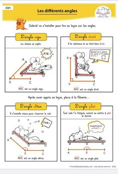 the instructions on how to do an exercise for children with pictures and text in french