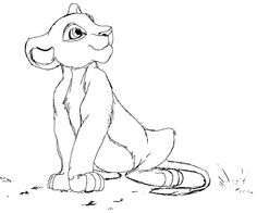 the lion cub from disney's animated movie, simba coloring pages for kids