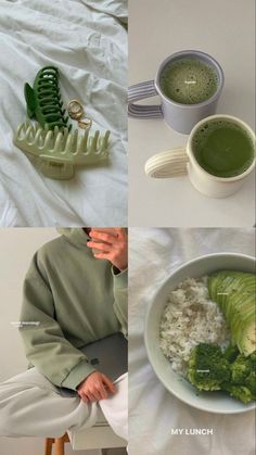 Mint Green Aesthetic, Healthy Lifestyle Motivation, Green Juice, Fitness Planner, Aesthetic Collage