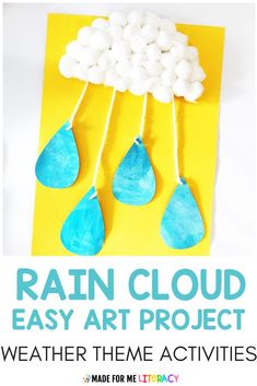 rain cloud art project for kids to make