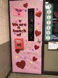 we are a bunch of hearts door decoration