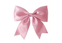 a pink bow on a white background