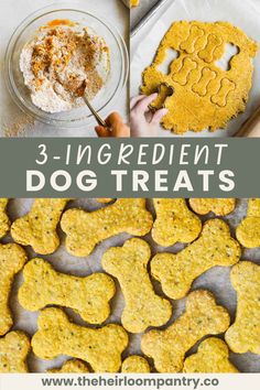 3 ingredient dog treats with text overlay