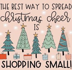 the best way to spread christmas cheer is shopping small hand lettered holiday greeting card