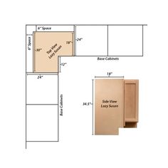 the floor plan for a small kitchen