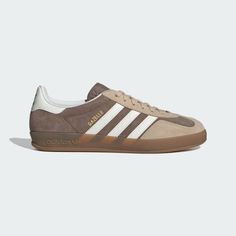 adidas Gazelle Indoor Shoes - Brown | Free Shipping with adiClub | adidas US Adidas Suede Sneakers, Brown Adidas, Adidas Suede, Adidas Gazelle Indoor, Adidas Country, Indoor Shoes, Color Caramelo, White Magic, Mens Lifestyle