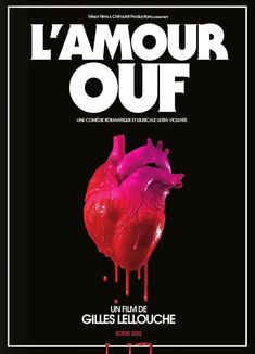 the cover of l'amour ouf magazine, with blood dripping from it