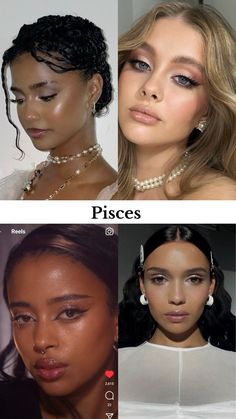 #makeup #makeupinspo #pisces #zodiacsign Pisces Aesthetic Makeup, Lilith In Pisces Aesthetic, Pisces Lilith Aesthetic, Taurus Venus Makeup, Pices Zodiac Makeup, Pisces Rising Outfit, Pisces Rising Aesthetic Outfits, Pisces Venus Style Aesthetic, Pisces Rising Makeup