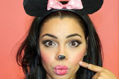 Hey guys!!! I am so disappointed that I wasn't able to do more halloween looks this year! Next year I will definitely do better!   This... Disfraz Minnie Mouse, Halloween Maquillage, Minnie Costume, Makeup Sephora