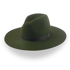 Loden Green Wide Brim Outback Hat in Durable Fur Felt | The Punter - Agnoulita Hats 1 Loden Green, Outback Hat, Homburg, America Latina, Hat Box, Safe Storage, Custom Monogram, Brim Hat, Rabbit Fur