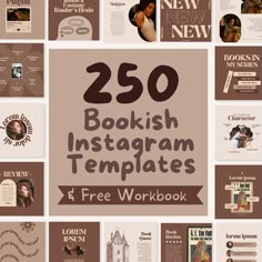 the bookish instagram templates and free workbook