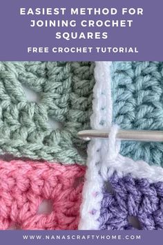 the crochet stitch is being used to make an easy and fun project for beginners