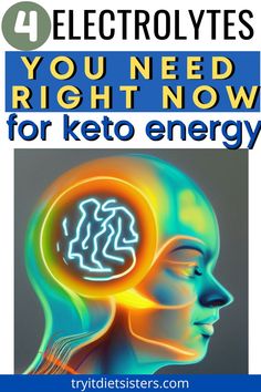 4 electrolytes you need right now for keto energy with a side profile of a person where you can see the brain firing with electricity Eating Whole Foods, Keto Electrolytes, Eating Low Carb, Effective Diet, Fat Burning Tips, My Energy, Keto Diet For Beginners, Lifestyle Tips