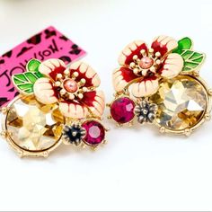 Reposhing This Item I Purchased From @Jacishep. Love These Earrings, Little Heavy For Me, So Time To Rotate For Something New. Perfect Condition! Questions? Leave A Comment Below! Yellow Flower Earrings For Party, Gold Floral Print Flower Earrings, Elegant Yellow Flower Earrings For Summer, Vintage Multicolor Earrings For Spring, Multicolor Vintage Earrings For Spring, Yellow Flower-shaped Earrings For Party, Cute Yellow Earrings For Spring, Trendy Yellow Flower Earrings For Party, Yellow Trendy Flower Earrings For Party