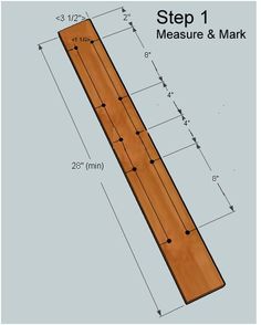 a wooden bench is shown with measurements for it