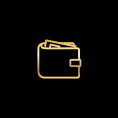 a gold folder icon on a black background