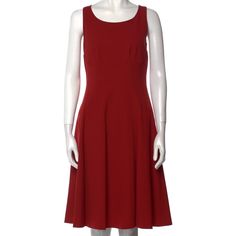 Beautiful And Elegant Dress In Xs But Feel More Like S. See The Measurement Below Waist: 28.25" Hip: 41" Length: 40.25" Bust: 31.25" 95% Wool, 5% Lycra Red Sleeveless Knee-length Dress For Work, Red Knee-length Sleeveless Dress For Work, Classic Red Knee-length Dress, Velvet Tunic Dress, Navy Blue Midi Dress, New York Red, Ribbed Sweater Dress, Midi Shift Dress, Linen Midi Dress