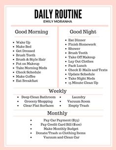 College Routine, Morning Routine School, Healthy Morning Routine, Self Care Bullet Journal, Life Routines, Vie Motivation, Self Care Activities, Night Routine, Good Habits