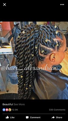 Flat Twist Updo, Straight Weave Hairstyles, Protective Hairstyle, 4c Hair, American Woman, Long Braids