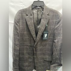 Brand New Never Worn Mens Jacket Only Ralph Lauren Ultra Flex Sport Jacket Size: 44 Long Color: Light Brown Checkard Style: Lnae12fa0220 Lane Measurements Taken By Hand Are Length 32 ” Shoulder 21” And Sleeve 27” Pit To Pit 22.5x2=45" 82% Wool + 10 Silk + 8% Linen Nicely Satin Inner Lining With Inside One Pocket. Retail: $375 Comes From Pet/Smoke Free Environment Thank You For Your Visit And Sharing Ralph Lauren Winter Sport Coat For Business Casual, Ralph Lauren Tailored Casual Sport Coat, Casual Tailored Ralph Lauren Sport Coat, Casual Fitted Ralph Lauren Sport Coat, Ralph Lauren Semi-formal Single Breasted Sport Coat, Luxury Ralph Lauren Single-breasted Suits, Ralph Lauren Semi-formal Outerwear With Lapel Collar, Ralph Lauren Luxury Single-breasted Blazer, Black Blazer Men