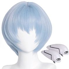 PRICES MAY VARY. Adjustable Rei Ayanami Cosplay Wig: The inner high quality rose cap net with two adjustable straps, which can be intertwined to a fixed position to fit most size/shape heads. Asuka Wig High-quality material: Made of 100% Japanese Durable High-temperature Silk which can be styled by curling iron or hair straightener. It is more natural and soft.You can trim it according to your needs. Good gift for Genesis Evangelion Lover: If you're looking for a convenient Rei Ayanami costume w Rei Cosplay, Rose Cap, Evangelion Cosplay, Blue Costume, Kawaii Wigs, Light Blue Hair, Blue Costumes, Costume Anime, Anime Wigs