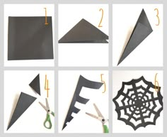 step by step instructions to make an origami spider web