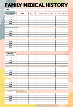 the family medical history is shown in this graphic file, which shows how many people are able