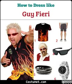 an image of guy fieri costume for men