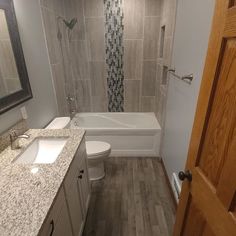 the bathroom is clean and ready for us to use in its new owner's home