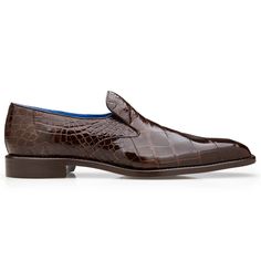 Men's Belvedere Genova Genuine Alligator Slip On Loafer Dress Shoe in Brown Business Crocodile Pattern Slip-on Oxfords, Semi-formal Slip-on Leather Shoes With Crocodile Pattern, Semi-formal Crocodile Pattern Slip-on Leather Shoes, Classic Crocodile Pattern Slip-on Loafers, Classic Moc Toe Dress Shoes With Crocodile Pattern, Formal Crocodile Pattern Slip-on Moccasins, Formal Wingtip Loafers With Crocodile Pattern, Formal Crocodile Pattern Wingtip Loafers, Classic Crocodile Pattern Loafers For Semi-formal Occasions