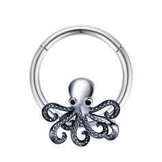 PRICES MAY VARY. Contains: 1pc octopus Septum Jewelry Helix Earrings nose ring for Women Men. SIZE: Bar Thickness: 16G(1.2 mm); Inner Diameter: 10 mm Material: 316L Stainless Steel, No Nickle and Lead , Hypoallergeni. Design : octopus design, Cool and Convenient to Wear. Service: If you have any questions, please contact us, we will solve it for you within 24 hours. Cute Septum Rings, Septum Rings, Octopus Design, Septum Jewelry, Body Jewelry Piercing, Helix Earrings, Design Cool, Nose Rings, Tragus