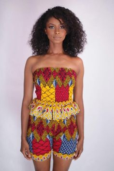 Simple Tunic Top, Simple Tunic, African Print Tops, Backless Top, African Fashion Women, African Print Fashion, African Fashion Dresses, African Fabric, African Women