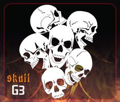 there is a sign with skulls on it that says skull g3 and the number 3