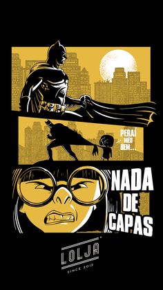 the movie poster for nadda de capas, which features batman and robin wayne