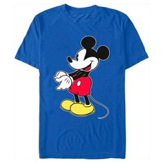 Who knew that dressing "mousey" could be so cute!? Celebrate Walt Disney's most iconic character with this officially licensed Mickey & Friends Side Profile Mickey Men's Graphic T-Shirt. This cute tee features the one and only Mickey Mouse smiling with his arms out showing his side profile across the front. Grab one of these adorable new Mickey Mouse styles today for the perfect look for your next trip to Disneyland! Mickey Mouse Short Sleeve Top For Fans, Short Sleeve Mickey Mouse Tops For Fans, Pop Culture Mickey Mouse Tops For Disney Fan Events, Blue Mickey Mouse Tops For Disney Fan Events, Blue Graphic Tee For Disney Fan Events, Short Sleeve Mickey Mouse Tops For Disney Fan Events, Blue Cartoon Print T-shirt For Disney Fan Events, Blue Short Sleeve Tops With Mickey Mouse, Blue Crew Neck Tops With Mickey Mouse Design